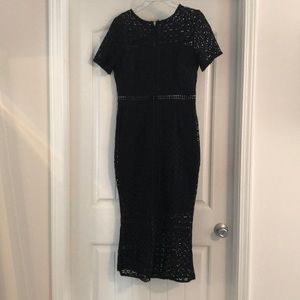 Black lace cocktail dress